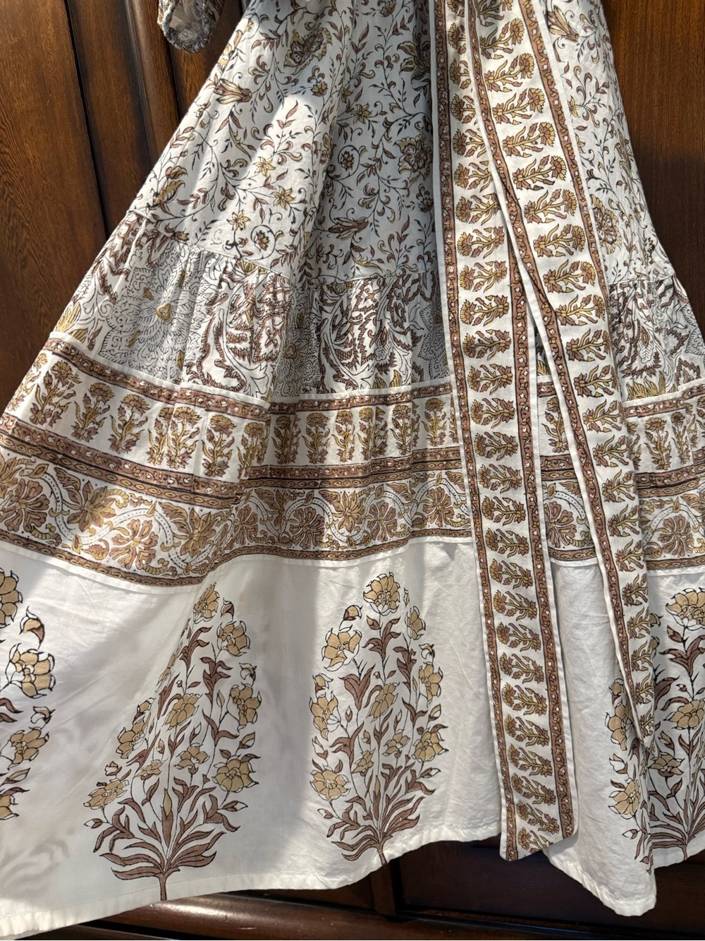 Sue Sartor Flounce Parterre Dress in Teak and Sienna - Picture 6 of 7